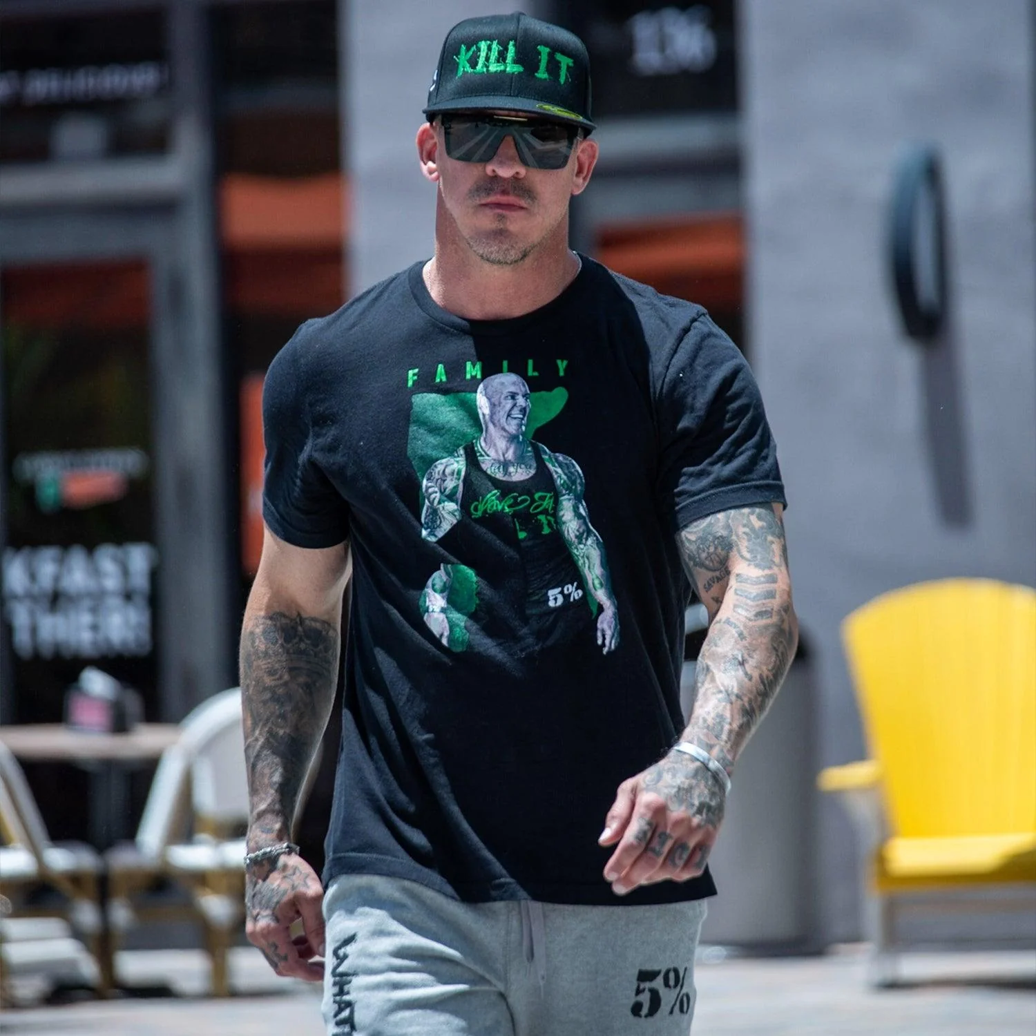 5% Family, Black T-Shirt - Image 4