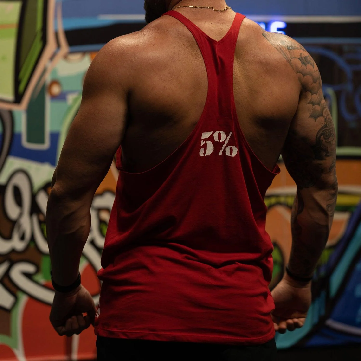 5% Flag, Red Stringer Tank - Image 4