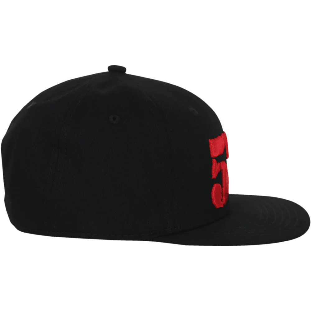 5% Flat Bill Hat, Black Hat - Image 5