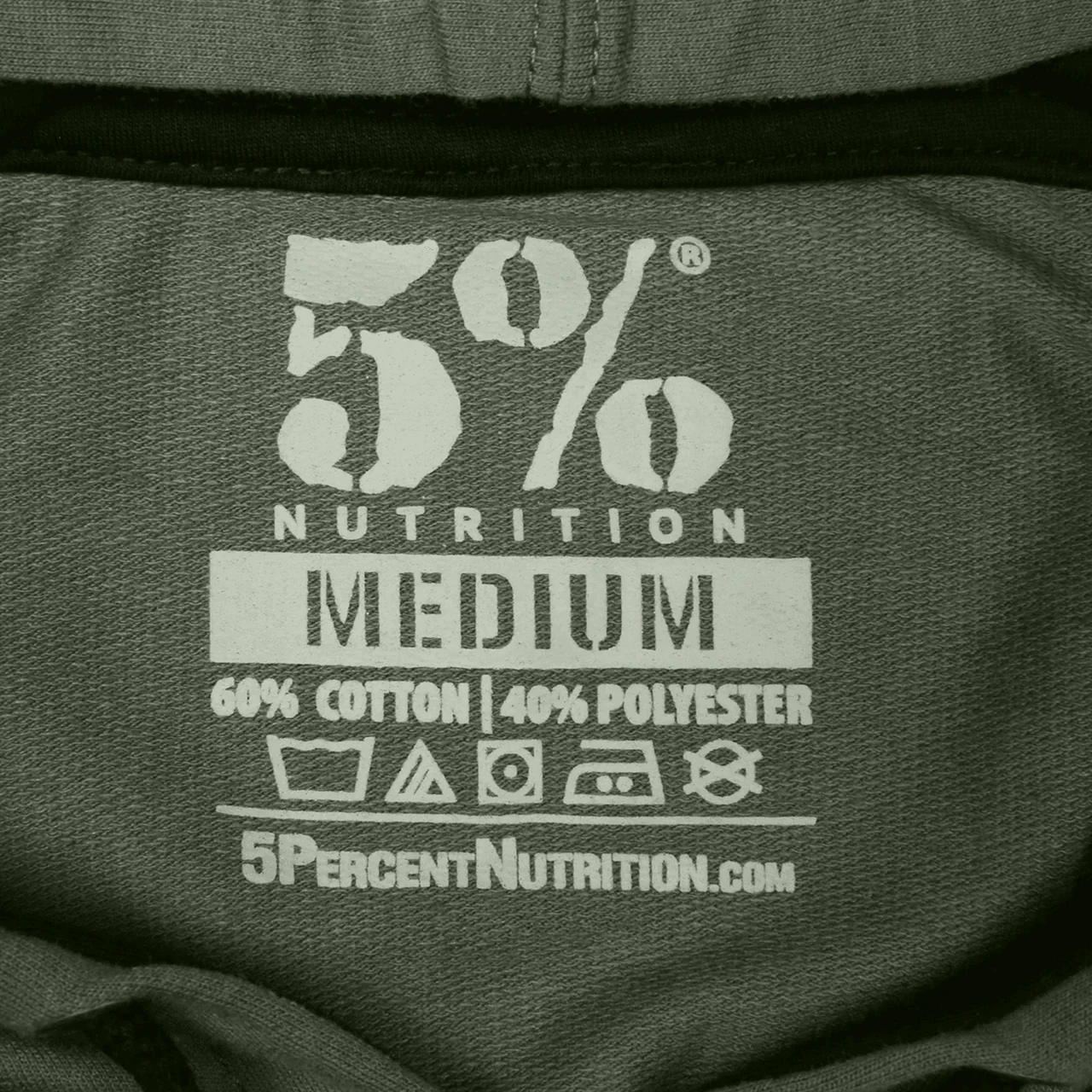 5% Military, Green Pullover Hoodie - Image 5