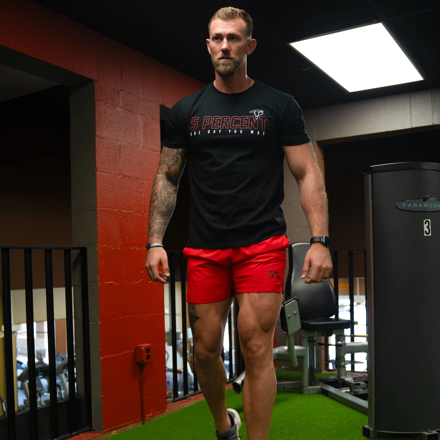 5% Red Lifting Shorts - Image 6