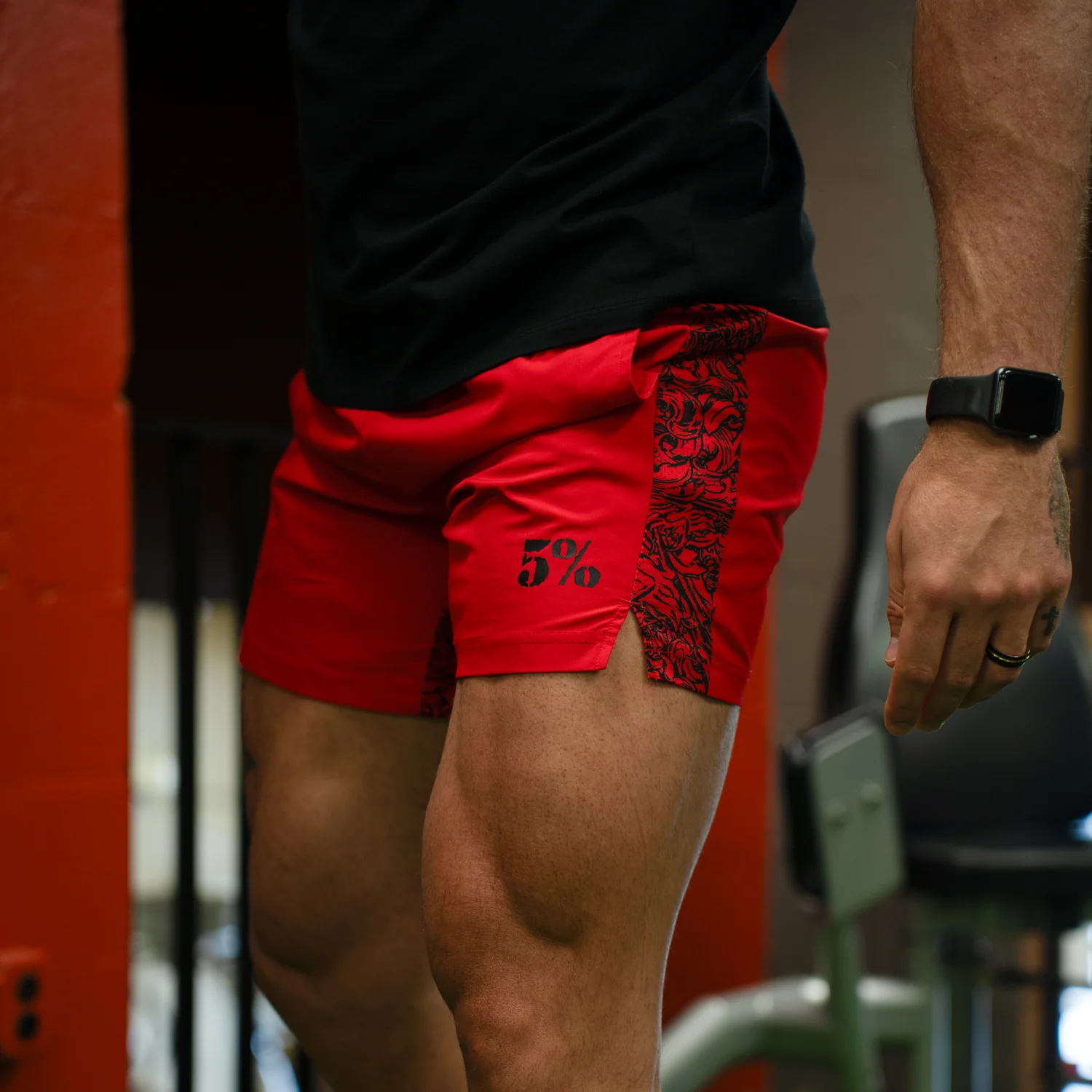 5% Red Lifting Shorts - Image 7