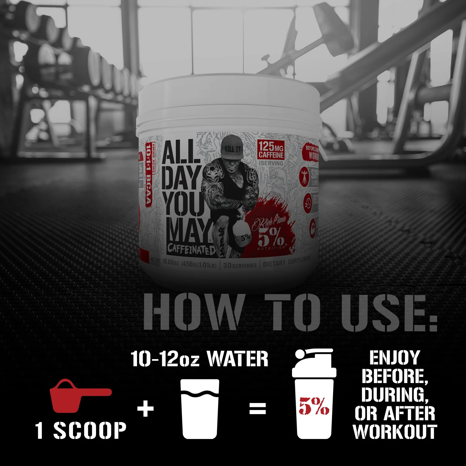 All Day You May Caffeinated BCAA Recovery Drink - Image 4