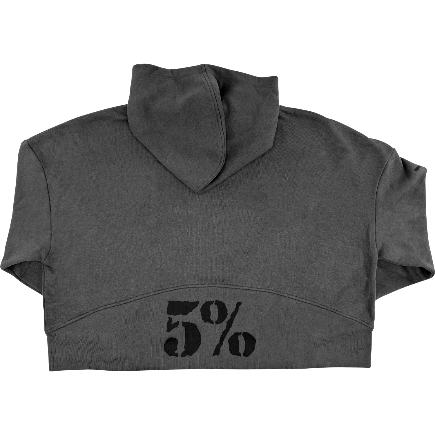 Five Percent Crown, Women's Cropped Gray Hoodie - Image 2