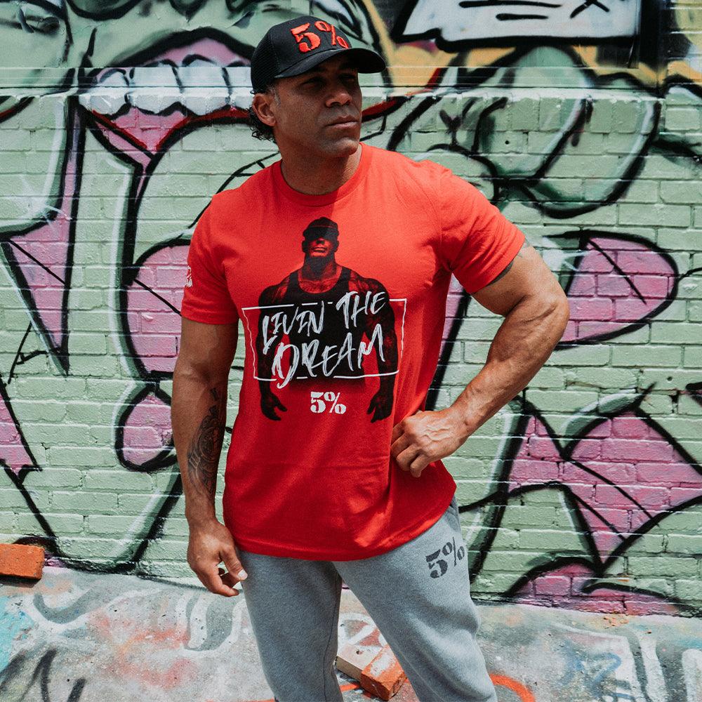 Livin The Dream, Red T-Shirt - Image 5