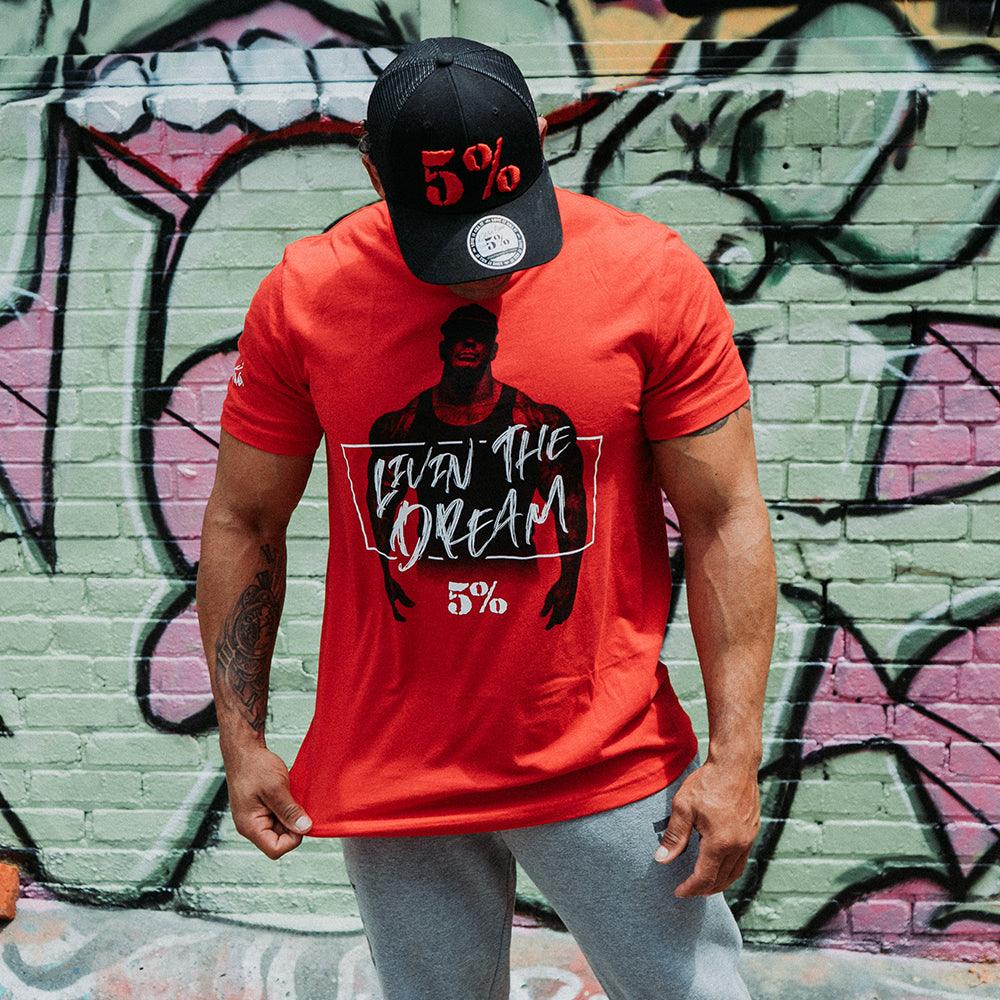 Livin The Dream, Red T-Shirt - Image 6