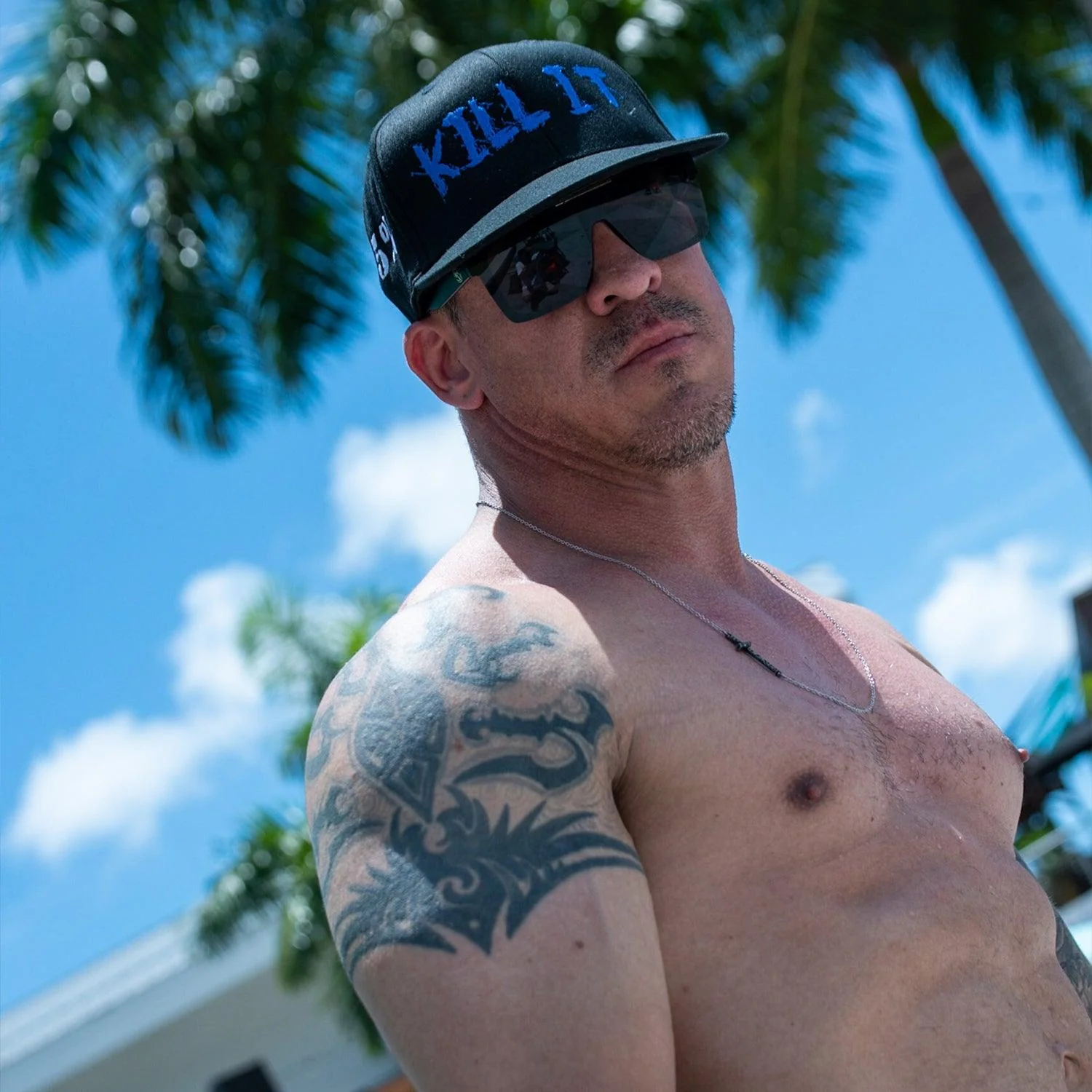 Love It Kill It, Blue on Black Hat - Image 6