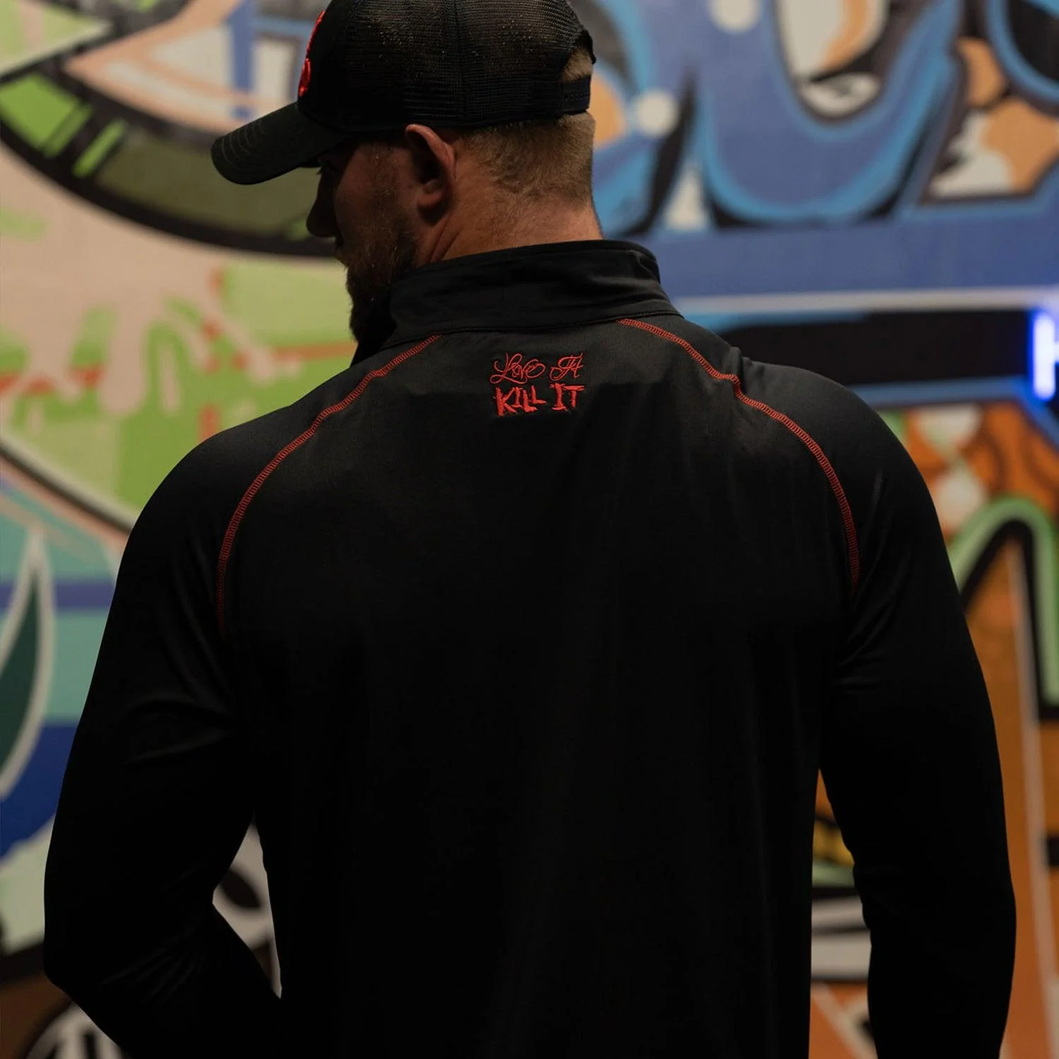 Love It Kill It, Black Long Sleeve Quarter Zip - Image 6