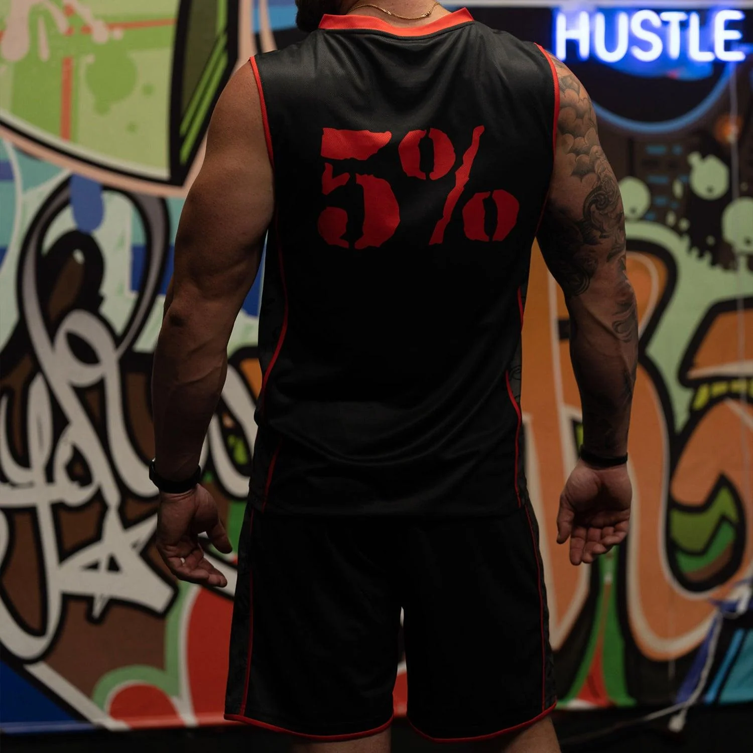 Love It Kill It, Black & Red Basketball Jersey - Image 7