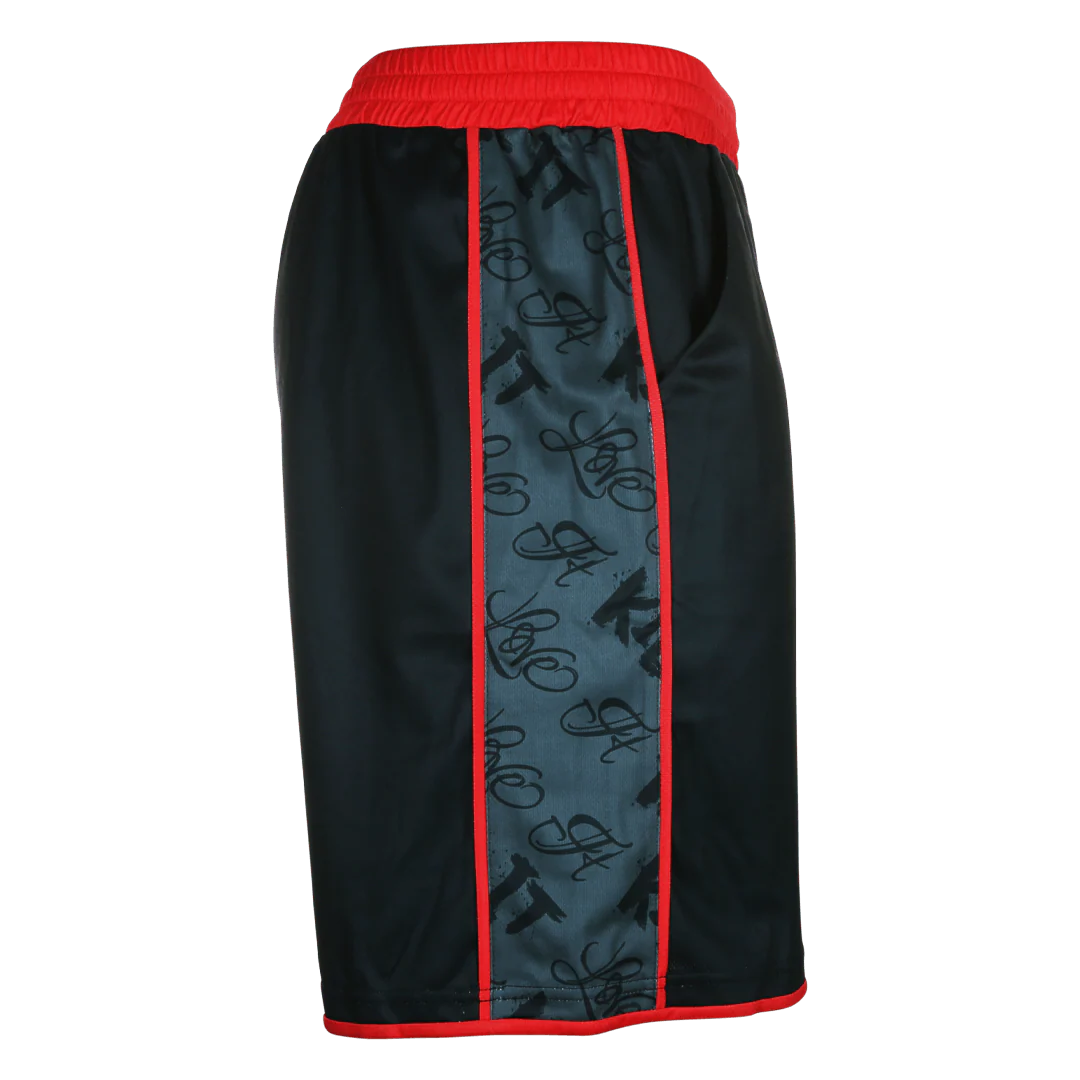 Love It Kill It, Black & Red Basketball Shorts - Image 4