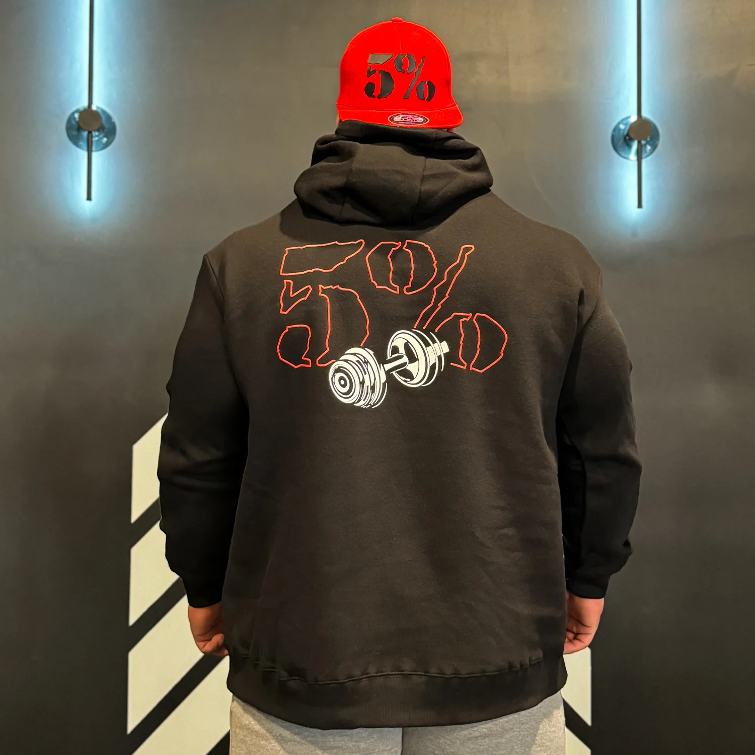 Love It, Kill It Dumbbell, Black Pullover Hoodie - Image 4