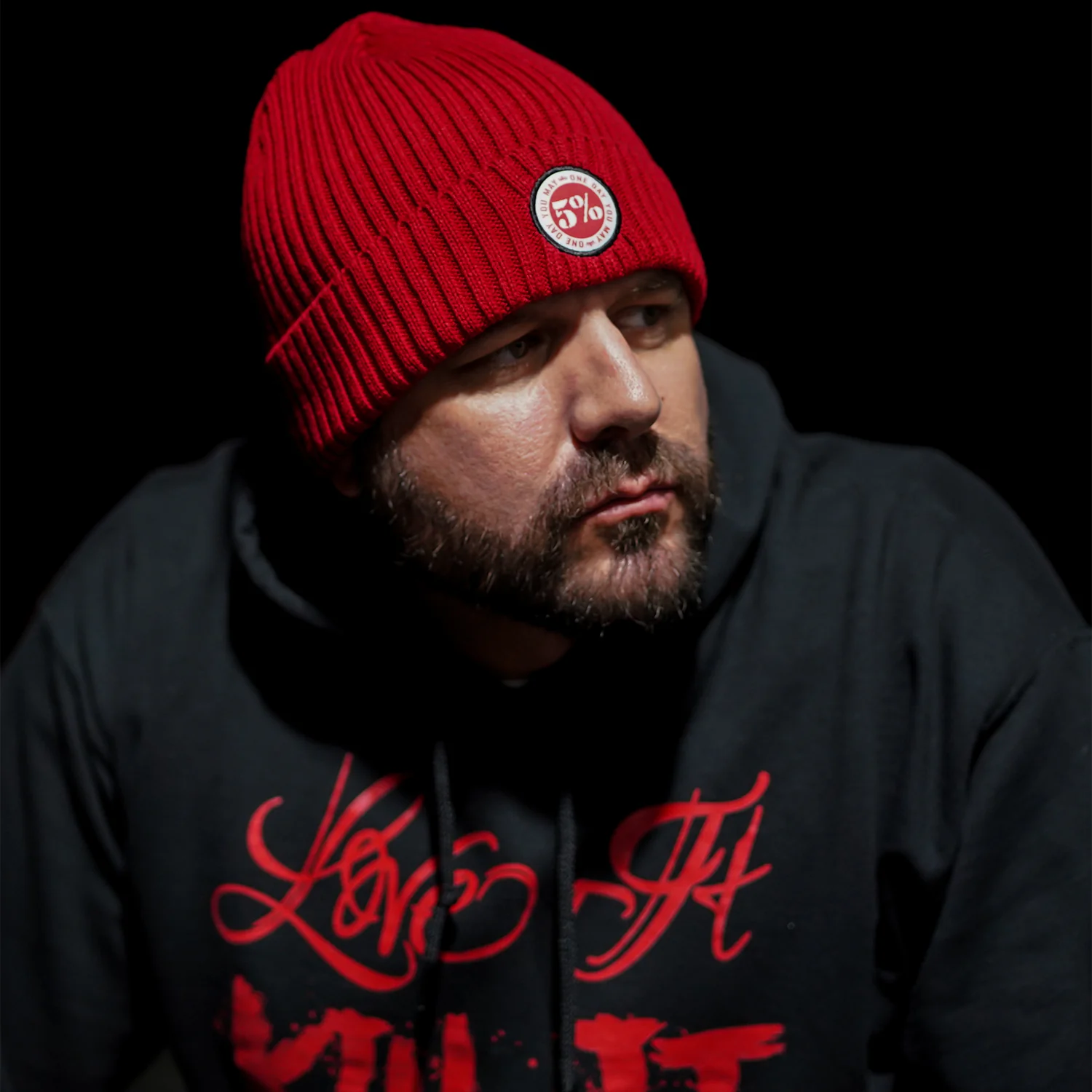 One Day You May Patch, Red Beanie - Image 4