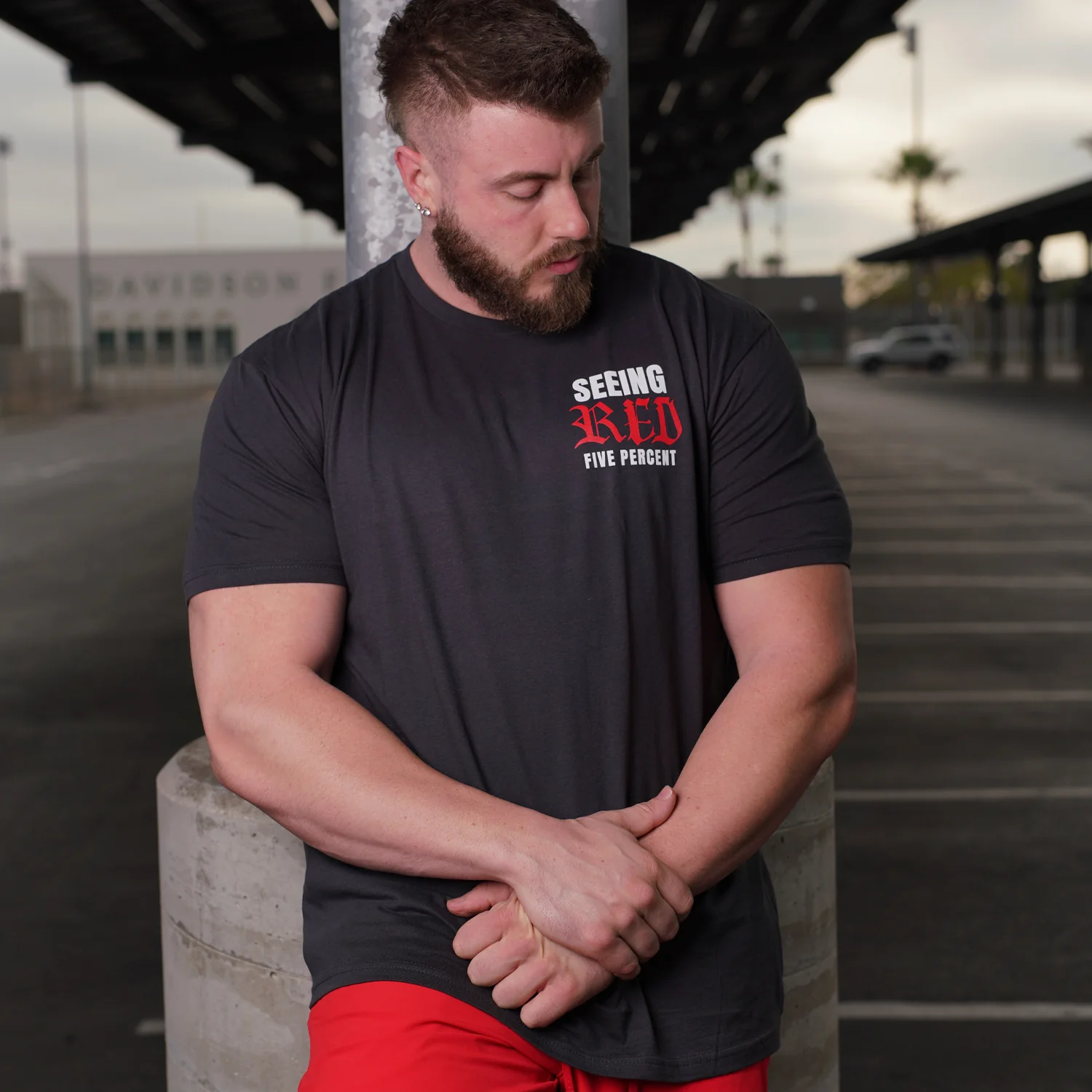 Seeing Red, Dark Gray T-Shirt - Image 3