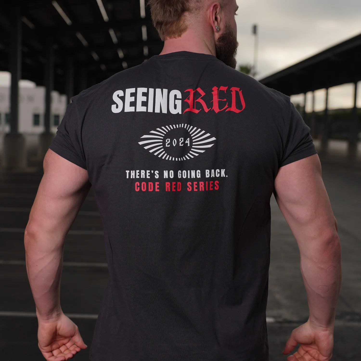 Seeing Red, Dark Gray T-Shirt - Image 4