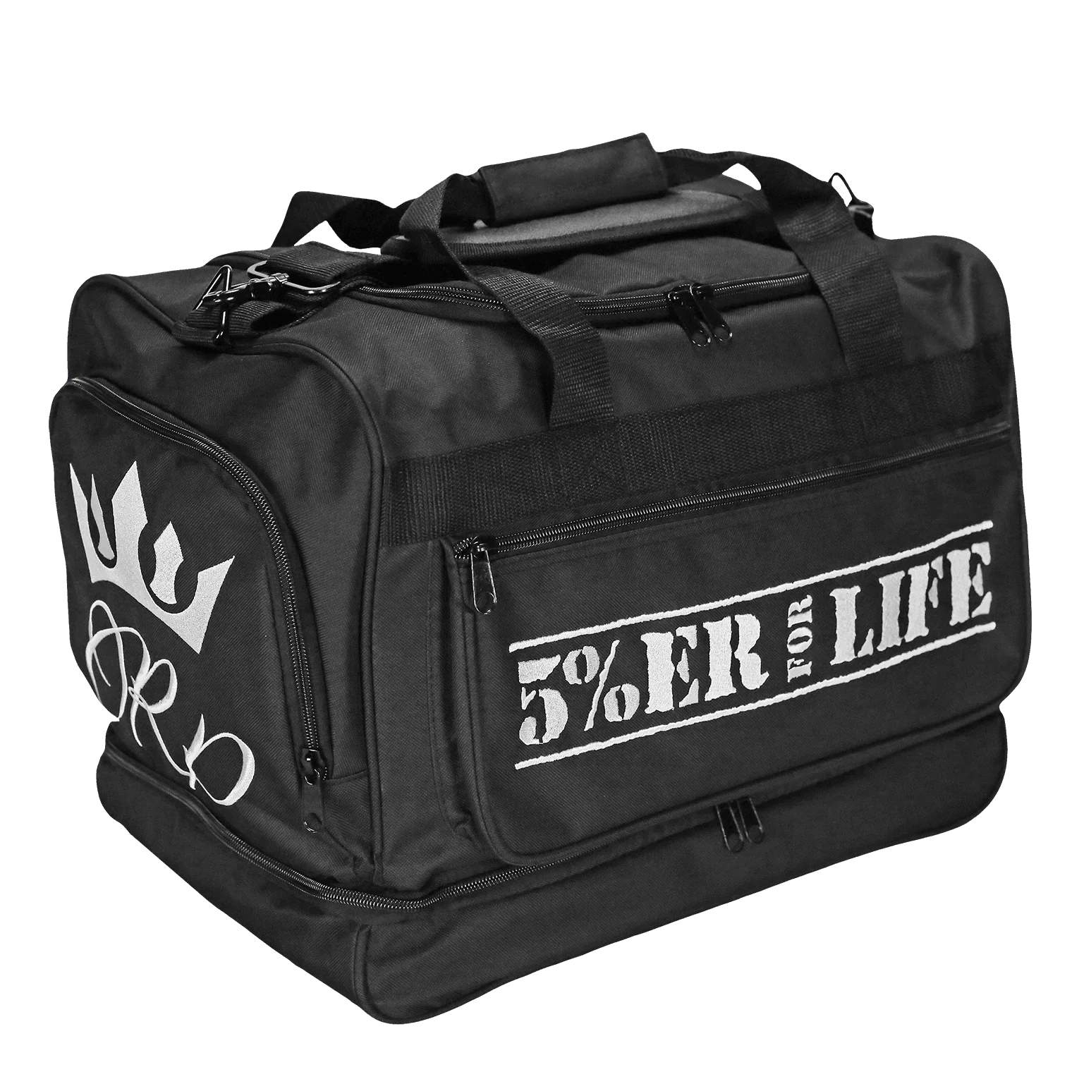 Signature RP Crown, Black and White Gym Bag - Image 4