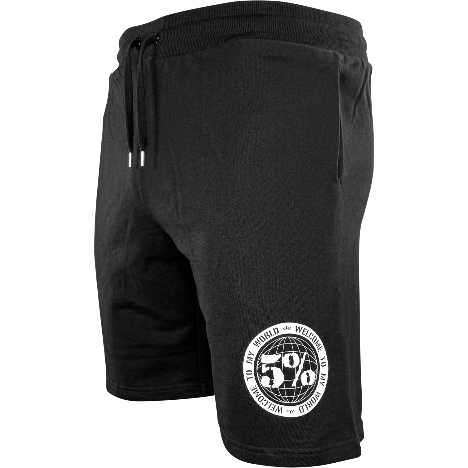 Welcome To My World Black Sweat Shorts