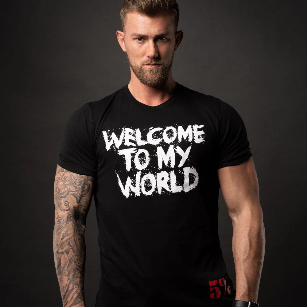 Welcome To My World, Black T-Shirt - Image 4