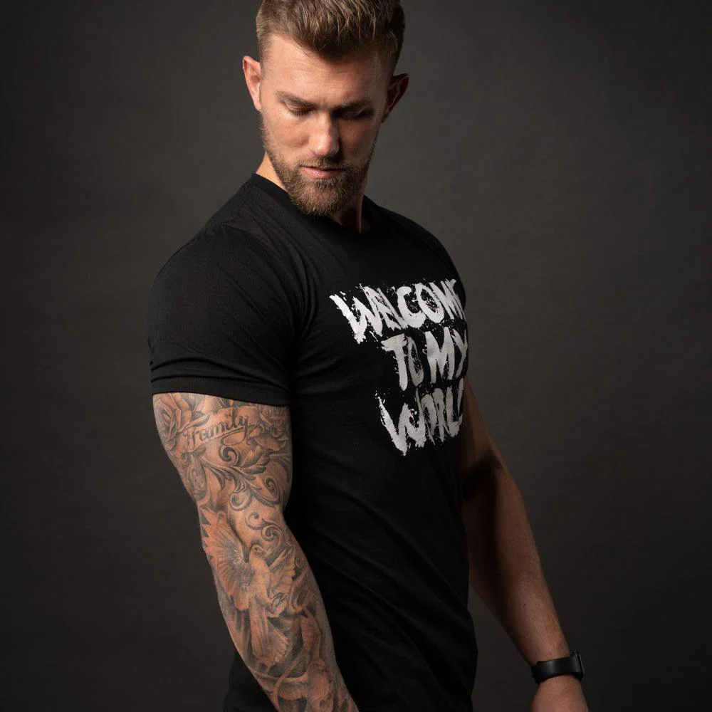 Welcome To My World, Black T-Shirt - Image 6